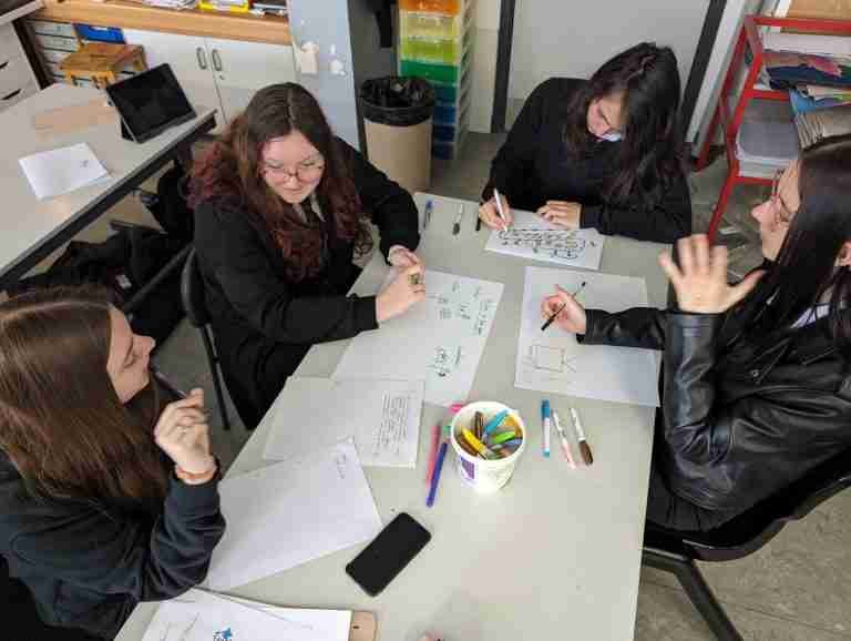 Image of pupils planning their research